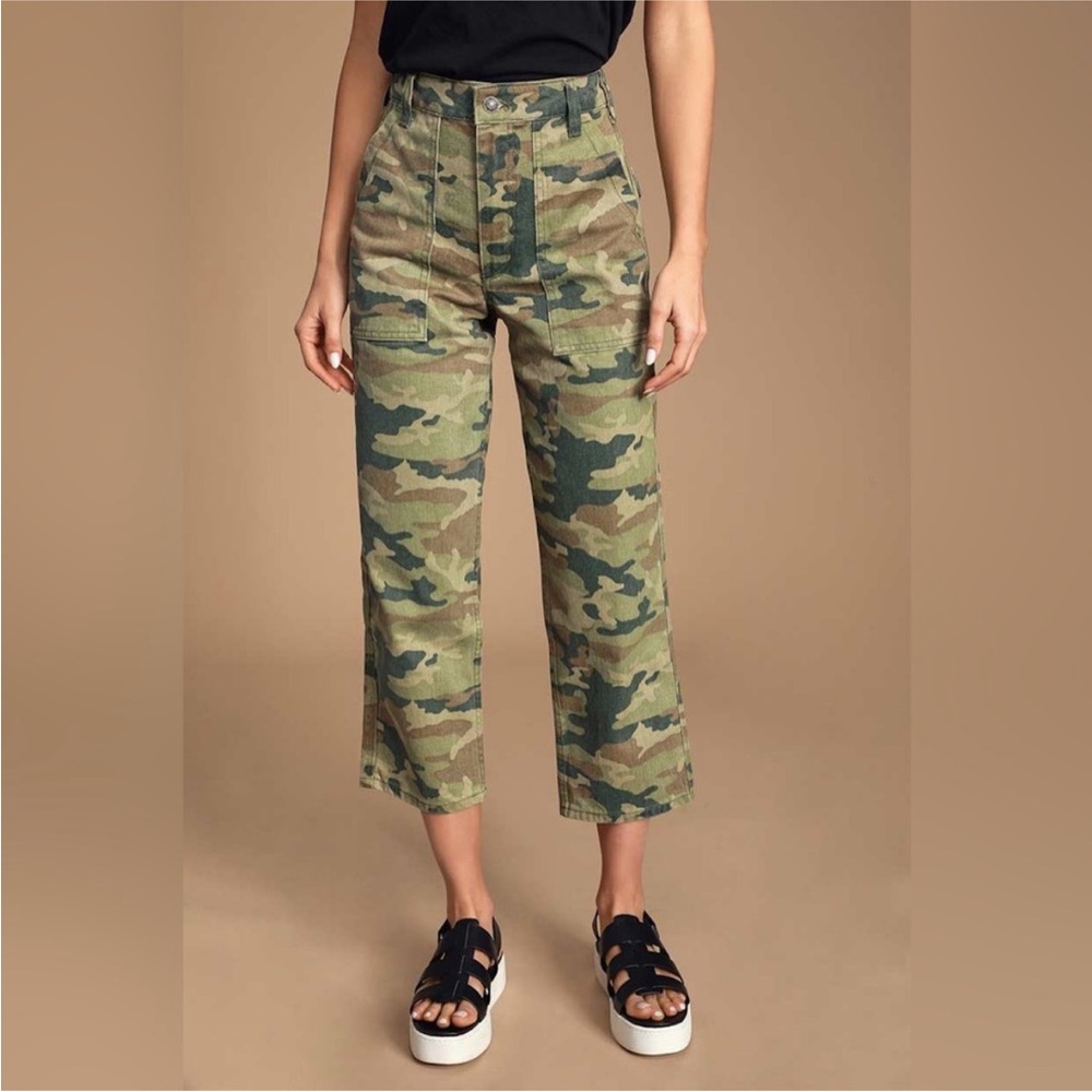 Free People We The Free REMY CAMO CROPPED PANT